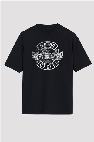 Agrati Siyah Unisex Oversize Tişört T-Shirt