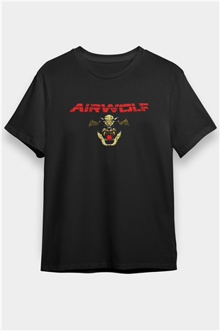 Airwolf Siyah Unisex Tişört