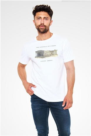 Acropolis White Unisex  T-Shirt