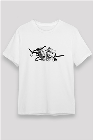 Aktör Beyaz Unisex Tişört T-Shirt - TişörtFabrikası