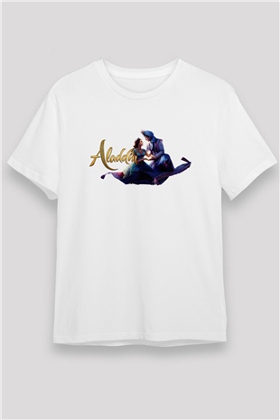 Aladdin Beyaz Unisex Tişört T-Shirt