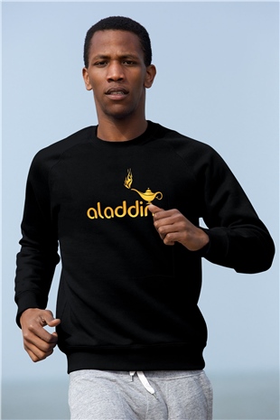 Aladdin Siyah Unisex Sweatshirt