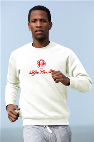 Alfa Romeo Beyaz Unisex Sweatshirt