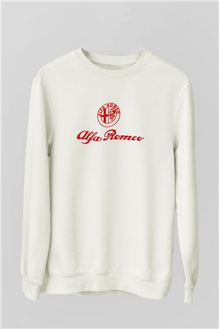 Alfa Romeo Beyaz Unisex Sweatshirt