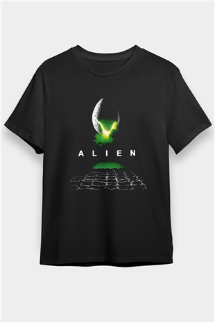 Alien Siyah Unisex Tişört T-Shirt