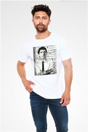 Alpacino Beyaz Unisex Tişört T-Shirt - TişörtFabrikası