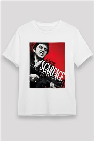 Alpacino Scarface Limited Edition Beyaz Unisex Tişört T-Shirt - TişörtFabrikası