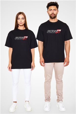 AlphaSports Siyah Unisex Oversize Tişört T-Shirt