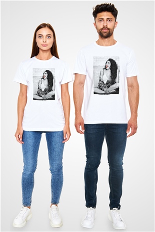 Amy Winehouse White Unisex  T-Shirt - Tees - Shirts