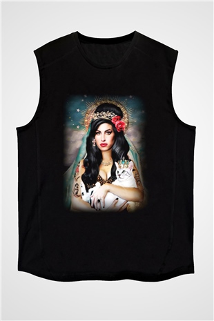 Amy Winehouse Siyah Unisex Kolsuz Tişört
