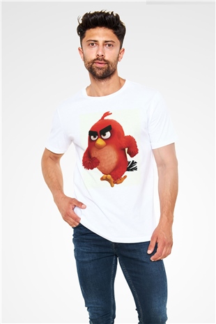 Angry Birds Beyaz Unisex Tişört T-Shirt
