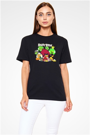 Angry Birds Siyah Unisex Tişört T-Shirt