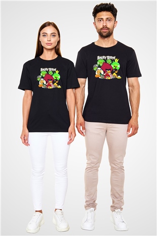 Angry Birds Siyah Unisex Tişört T-Shirt