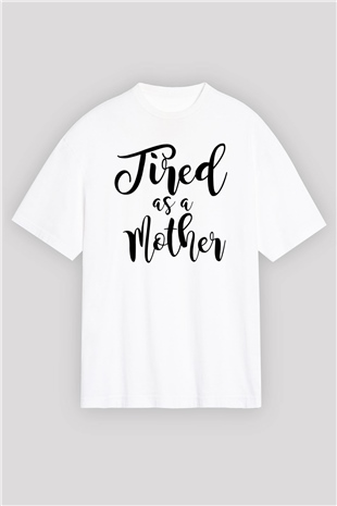 Anneler Günü Beyaz Unisex Oversize Tişört T-Shirt