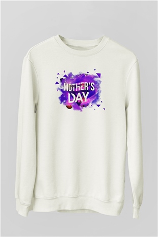 Anneler Günü Beyaz Unisex Sweatshirt