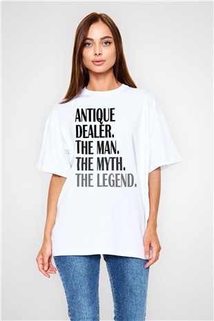 Antika satıcısı Beyaz Unisex Tişört T-Shirt - TişörtFabrikası