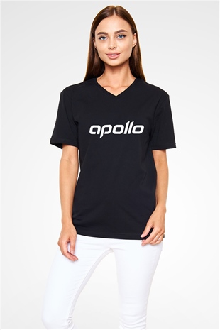 Apollo Automobil GmbH Siyah Unisex V Yaka Tişört T-Shirt