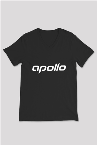 Apollo Automobil GmbH Siyah Unisex V Yaka Tişört T-Shirt