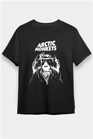 Arctic Monkeys Gözlüklü Maymun Black Unisex  T-Shirt - Tees - Shirts