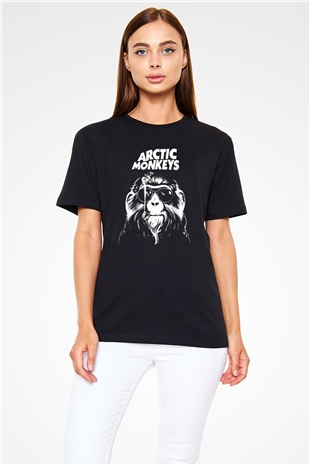 Arctic Monkeys Gözlüklü Maymun Siyah Unisex Tişört T-Shirt - TişörtFabrikası