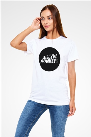 Arctic Monkeys Logo White Unisex  T-Shirt - Tees - Shirts