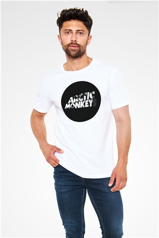 Arctic Monkeys Logo Beyaz Unisex Tişört T-Shirt - TişörtFabrikası