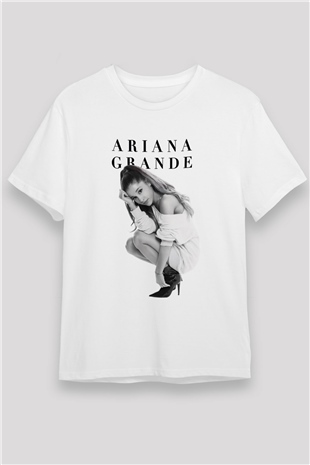 Ariana Grande Beyaz Unisex Tişört T-Shirt - TişörtFabrikası