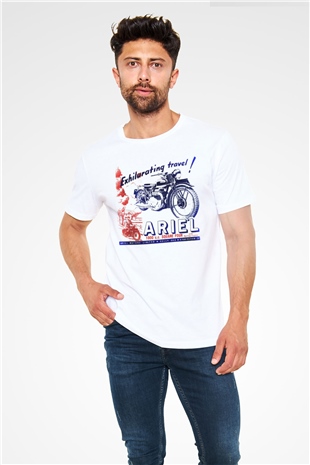 Ariel Beyaz Unisex Tişört T-Shirt