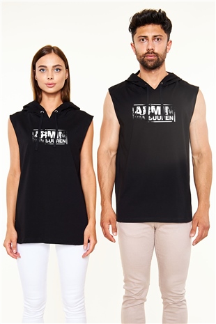 Armin Van Buuren Siyah Unisex Kapüşonlu Kolsuz Tişört