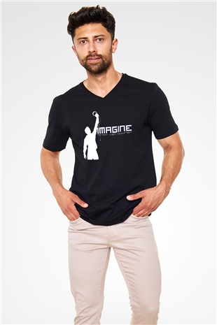 Armin Van Buuren Siyah Unisex V Yaka Tişört T-Shirt