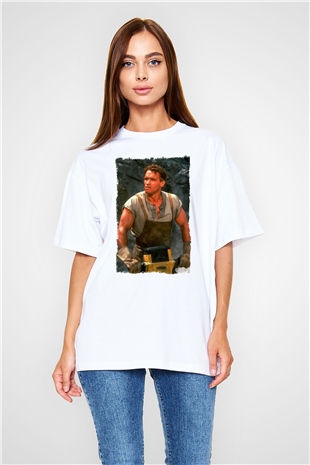 Arnold Schwarzenegger Beyaz Unisex Tişört T-Shirt - TişörtFabrikası