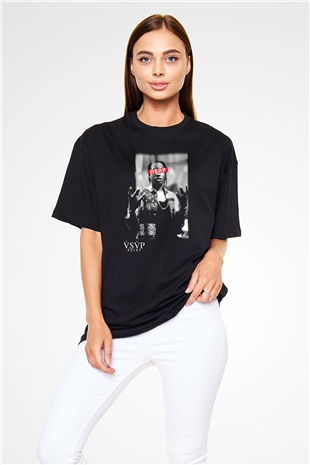 Asap Rocky Siyah Unisex Oversize Tişört T-Shirt
