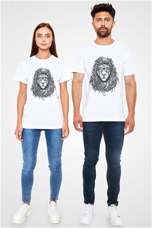 Lion White Unisex  T-Shirt