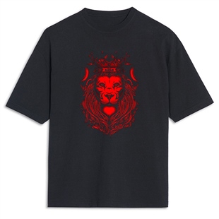 Aslan Oversize Tişört Oversize T-Shirt OSS1545