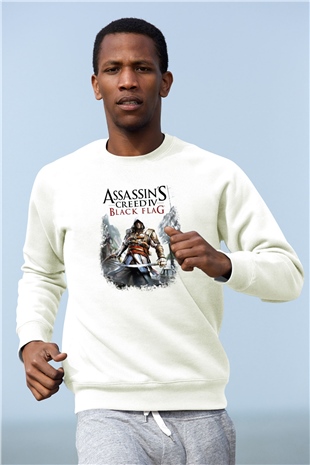 Assassin's Creed Beyaz Unisex Sweatshirt
