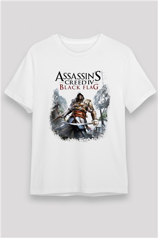 Assassin's Creed Beyaz Unisex Tişört T-Shirt