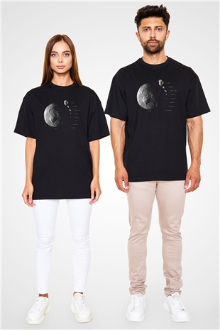 Asteroit Siyah Unisex Tişört T-Shirt - TişörtFabrikası