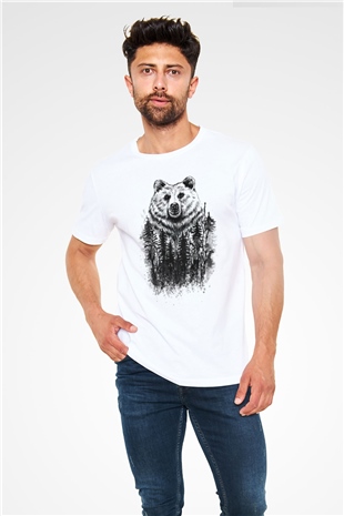 Bear White Unisex  T-Shirt