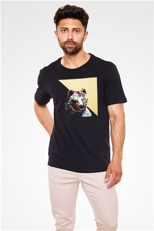 Ayı Siyah Unisex Tişört T-Shirt - TişörtFabrikası