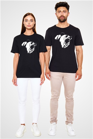 Ayı Siyah Unisex Tişört T-Shirt - TişörtFabrikası