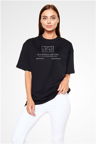 Backstreet Boys Siyah Unisex Oversize Tişört T-Shirt