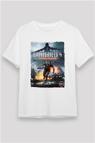 Battlefield Beyaz Unisex Tişört T-Shirt