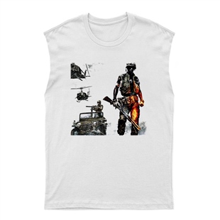 Battlefield Unisex Kesik Kol Tişört Kolsuz T-Shirt KT7530
