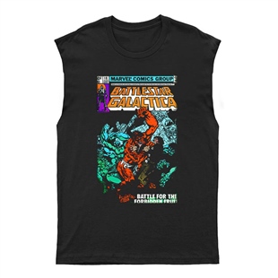 Battlestar Galactica Unisex Kesik Kol Tişört Kolsuz T-Shirt KT6650