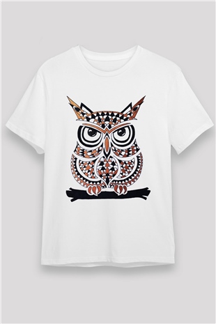 Owl White Unisex  T-Shirt