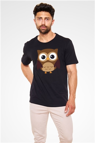 Owl Black Unisex  T-Shirt