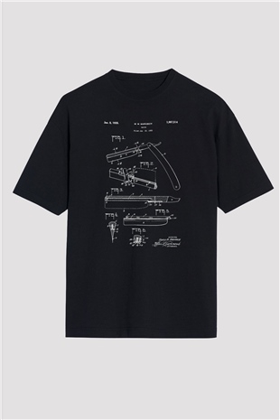Berber Siyah Unisex Oversize Tişört T-Shirt