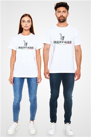 Bertone Beyaz Unisex Tişört T-Shirt