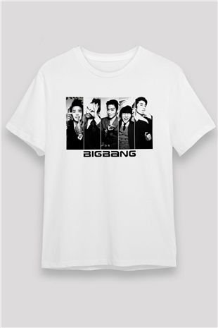 Big Bang K-Pop Beyaz Unisex Tişört T-Shirt - TişörtFabrikası