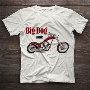Big Dog Beyaz Unisex Tişört T-Shirt